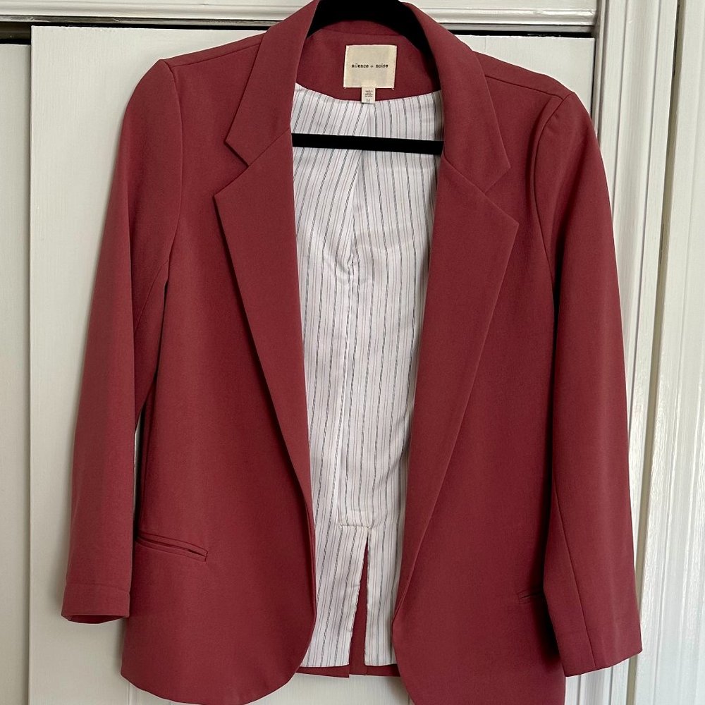 Mauve Blazer, buttonless Medium, Silence + Noise